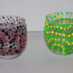 Puffy Paint Candle Holders