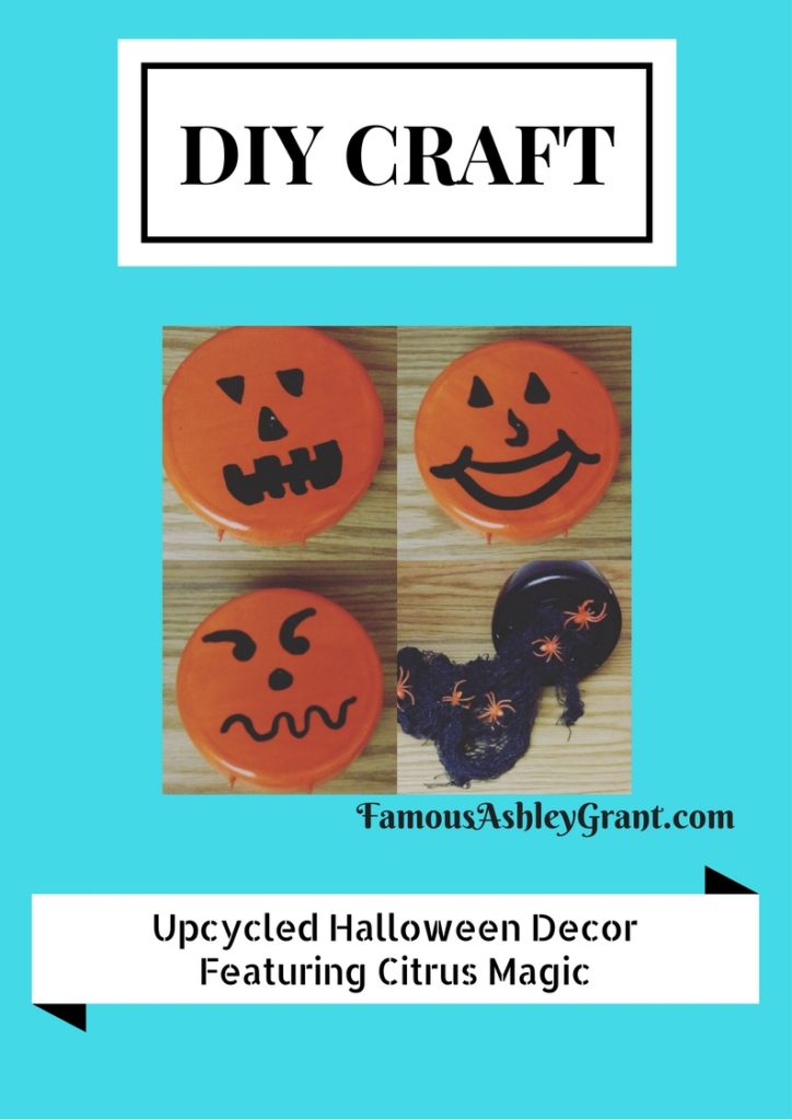 I used Citrus Magic Solid Air Freshener Containers to make some fun Halloween Decor. I love upcycled craft projects!