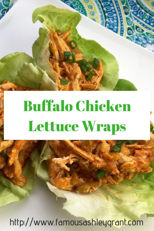 This Buffalo Chicken Lettuce Wraps are perfect for those busy nights! They came together in minutes, are low carb, and keto friendly!