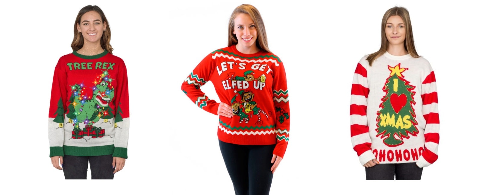 For all your Ugly Christmas Sweater needs, I recommend uglychristmassweater.com 