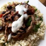 Slow Cooker Mexican Shredded Chicken with Cilantro Lime Rice