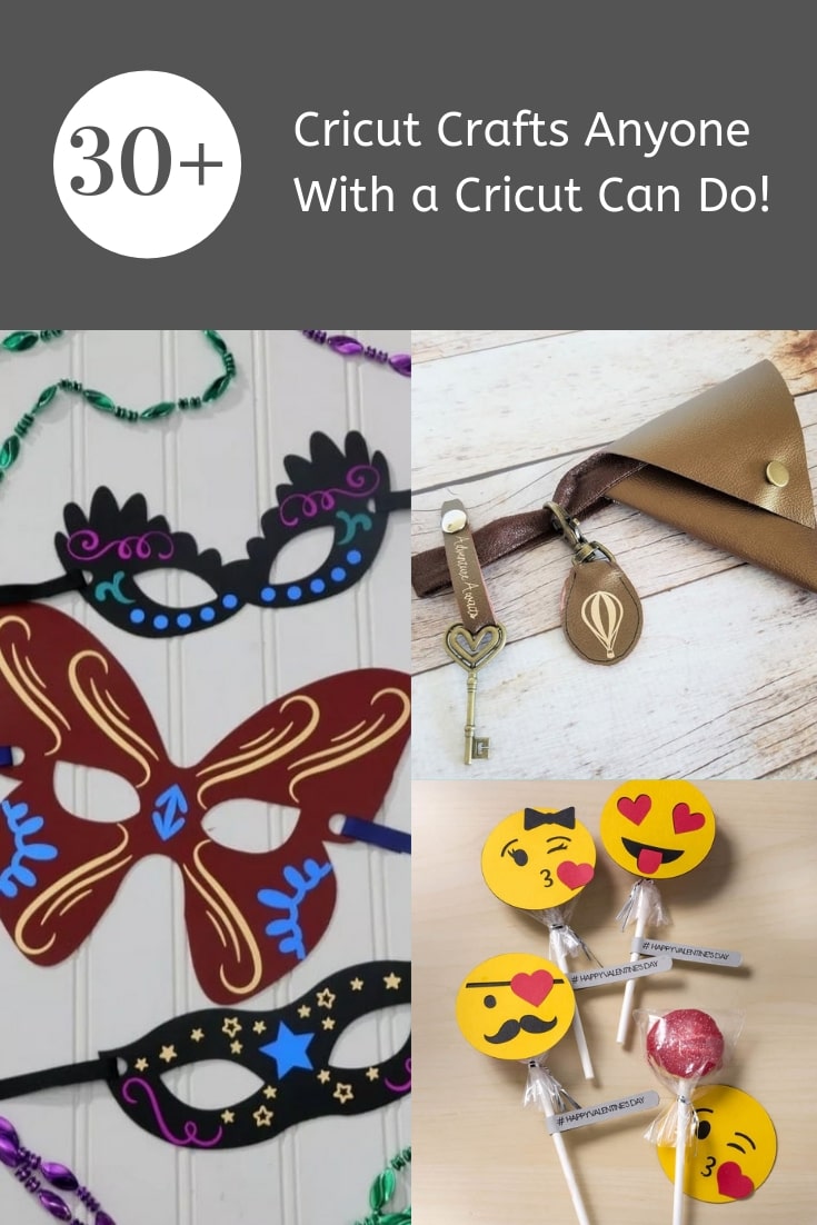 Looking for some Cricut Crafts inspiration? Check out this fun roundup post featuring 30 Cricut Crafts anyone with a Cricut can do!