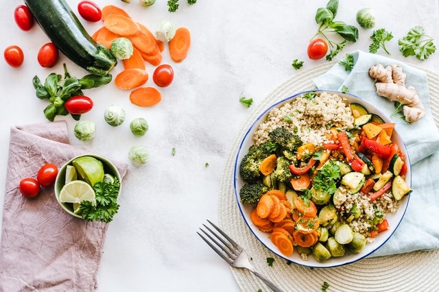 Happy Healthy During a Pandemic Colorful Food