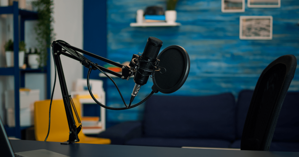 How to Promote a Podcast - Microphone and Boom Arm