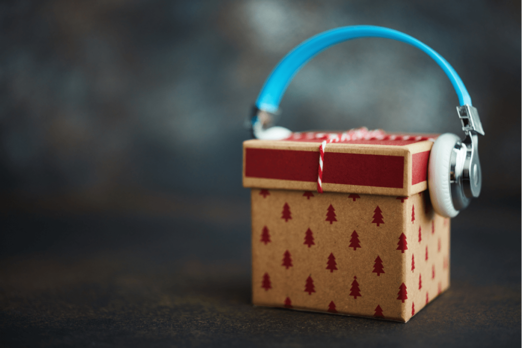 Give the Gift of Podcasting Headphones on a Box