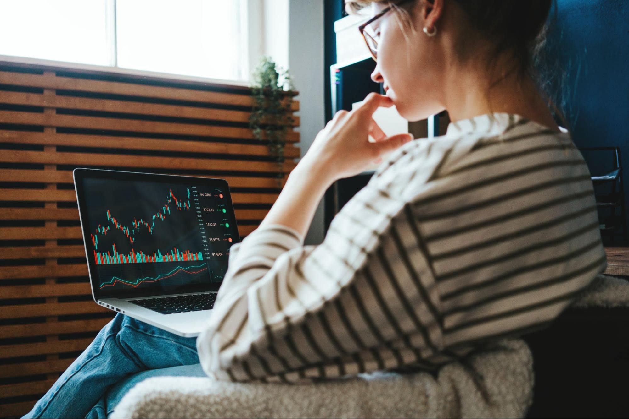 Invest With Small Budget - Woman Looking At Stocks Chart on Computer