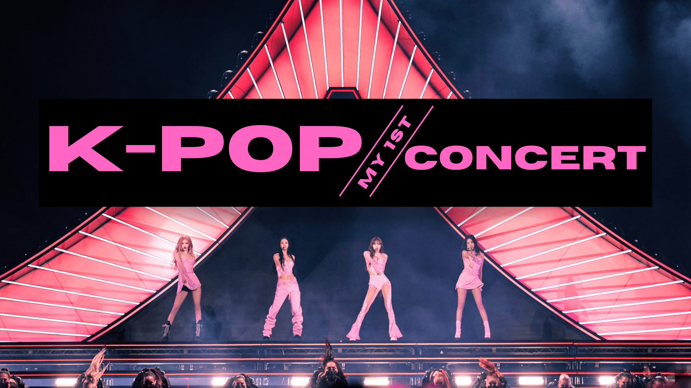 Rose, Jennie, Lisa, and Jisoo of Blackpink perform on stage in pink outfits